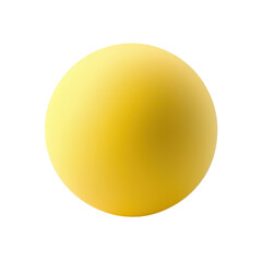 Poster - Soft Yellow Sphere with Smooth Surface on Isolated Background