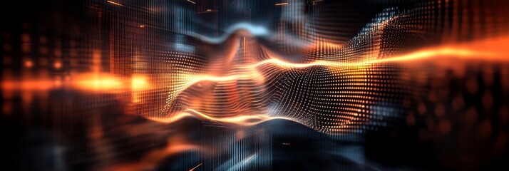Poster - This immersive digital background is perfect for showcasing tech processes, AI applications, data transfer methods, and a variety of educational content in an engaging way that captivates viewers