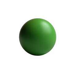Poster - Single Smooth Green Sphere on a Transparent Background