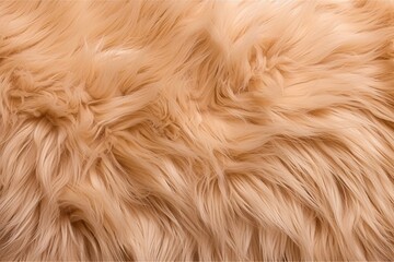 Poster - Soft Beige Fur Texture from a Top View, Capturing the Luxurious Fleece for Decorative and Upholstery Projects