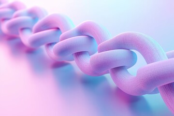 Poster - A vibrant, stylized chain links together, showcasing a modern design with gradient colors of purple and blue.