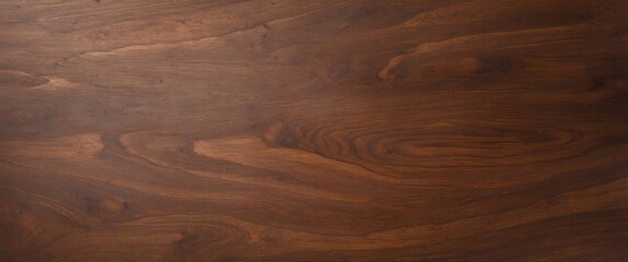Poster - Brown polished plywood surface with rich wood grain texture for interior design or woodworking backgrounds.