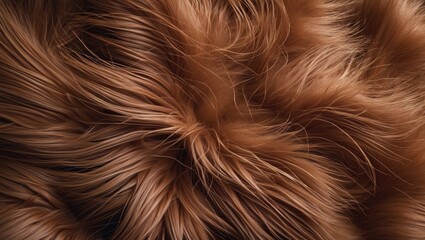 Poster - Warm brown fur background texture evoking comfort and elegance with soft and smooth natural fibers for design and artistic applications