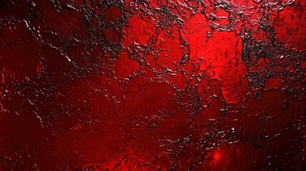 Poster - textured red metal background with deep gloss finish, perfect for design projects and artistic creat