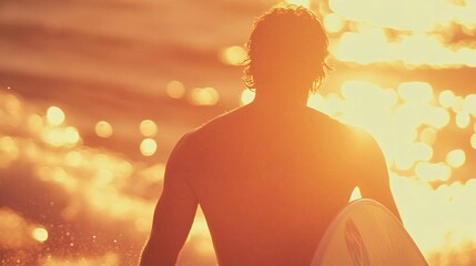 A man is standing on the beach with a surfboard