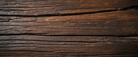 Poster - close-up of a scratched dark wooden texture showcasing natural patterns and weathered wood grain for