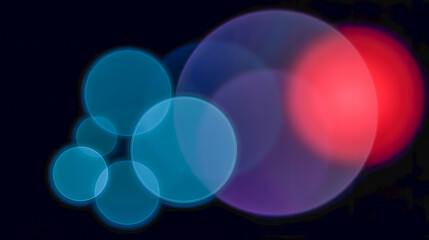 Poster - Colorful Soft Focus Bubbles Creating an Abstract Background in Vibrant Shades of Blue, Purple, and Red for Artistic Designs