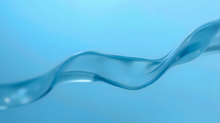 Poster - Serene Fluid Motion of Clear Water Waves in a Calming Blue Atmosphere for Peaceful and Tranquil Background Designs