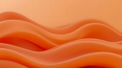 Poster - Soft Orange Waves Creating a Fluid Abstract Background for Modern Art and Design Projects