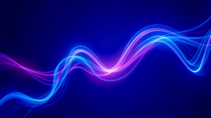 Poster - Abstract Colorful Waves of Light on a Dark Background Creating a Dynamic and Energetic Visual Experience for Background Design