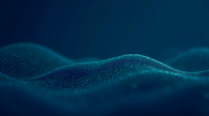 Poster - Abstract Representation of Fluid Wave Patterns in a Blue Color Palette with Soft Reflections and Textures for Visual Art and Design Projects