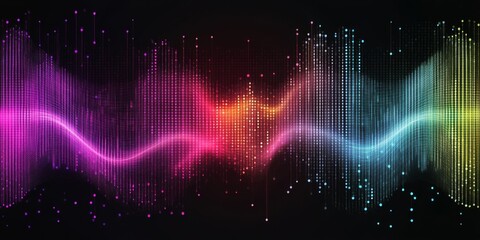 Poster - This is a dynamic and colorful digital background that is exceptionally ideal for showcasing technology, artificial intelligence, data transfer processes, and a wide range of scientific presentations