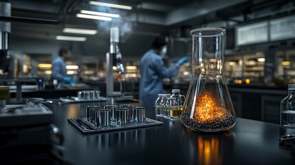Aufkleber - Close-up insights from innovative metals research in a modern laboratory science experimentation facility