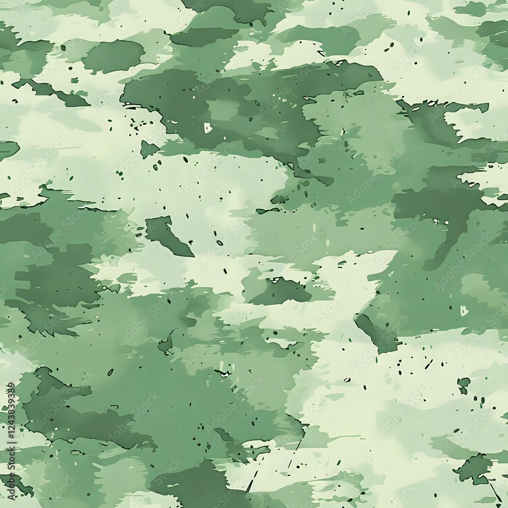 Military camouflage seamless pattern in green shades perfect for ...