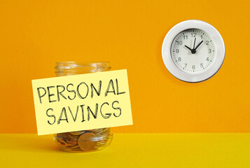 Wall Mural - Personal Savings are shown as business and financial concept