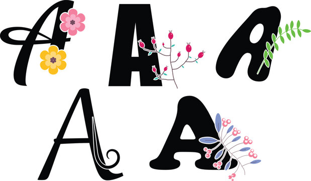 A letter logo set vector file download | Any changes can be possible