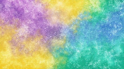 Poster - Abstract Digital Watercolor Background in Vibrant Mardi Gras Colors of Purple, Yellow, and Green Perfect for Celebratory Themes and Festive Designs