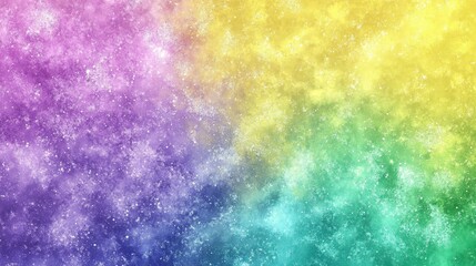 Poster - Vibrant Abstract Watercolor Background in Purple, Yellow, and Green Shades Perfect for Mardi Gras Celebrations and Festive Designs