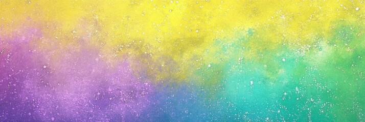 Poster - Vibrant Watercolor Abstract Background Perfect for Mardi Gras Celebrations with a Splash of Colorful Energy and Excitement