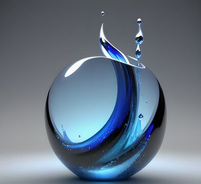 Effect Energy Ball Sphere.Cartoon blue lightning thunder and storm thunderbolt strike thunderstorm bolts. Cartoon electric flash effects and lightning sparks background with energyd.generative ai