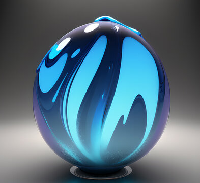 Effect Energy Ball Sphere.Cartoon blue lightning thunder and storm thunderbolt strike thunderstorm bolts. Cartoon electric flash effects and lightning sparks background with energyd.generative ai
