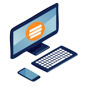 Computer logo vector graphic