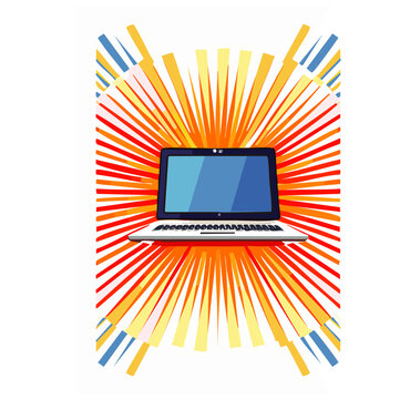 Computer logo vector graphic