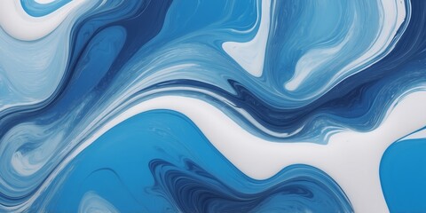Poster - Waves in shades of blue create a dynamic ocean pattern ideal for artistic interpretation and serene decor