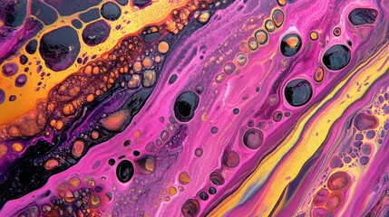 Fototapete - Vivid acrylic paint drips and splashes captured in high-speed detail on a textured surface3