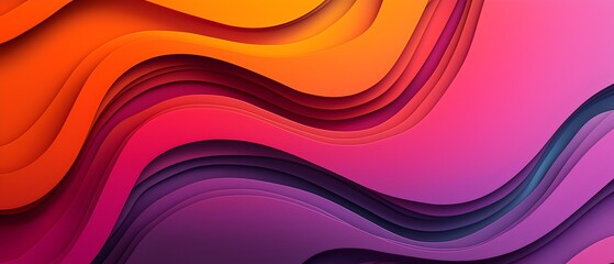 Wall Mural - a purple and orange wave