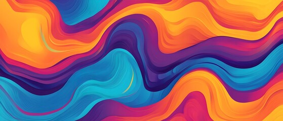 Wall Mural - a purple and orange wave