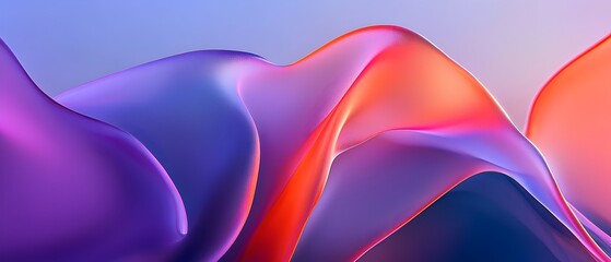 Wall Mural - a purple and orange wave
