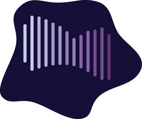 Poster - Sound wave oscillating, forming a dynamic visual representation of audio frequencies