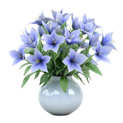 Wall Mural - 3D icon of A bouquet of Starflower in vase isolated on transparency background