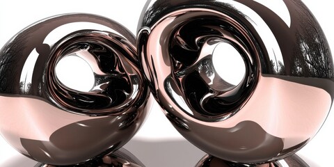 Poster - Abstract sculpture art display modern gallery 3d elegant environment close-up view contemporary design