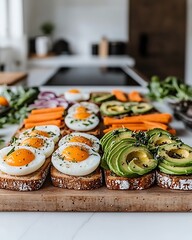 Wall Mural - Kitchen Egg & Avocado Toast Variety