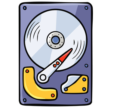 Computer hard drive vector graphic
