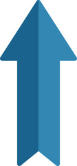 Poster - Simple blue arrow pointing upwards, symbolizing progress, achievement, and positive momentum