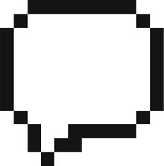 Poster - Simple pixel art depicting a speech bubble, symbolizing digital conversations and old school video games
