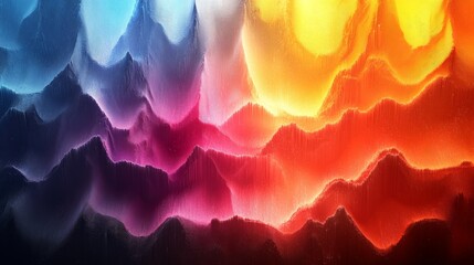 Poster - Vibrant chaos unfolds with colorful jagged lines dancing across a vivid canvas, creating a mesmerizing visual symphony of hues and textures