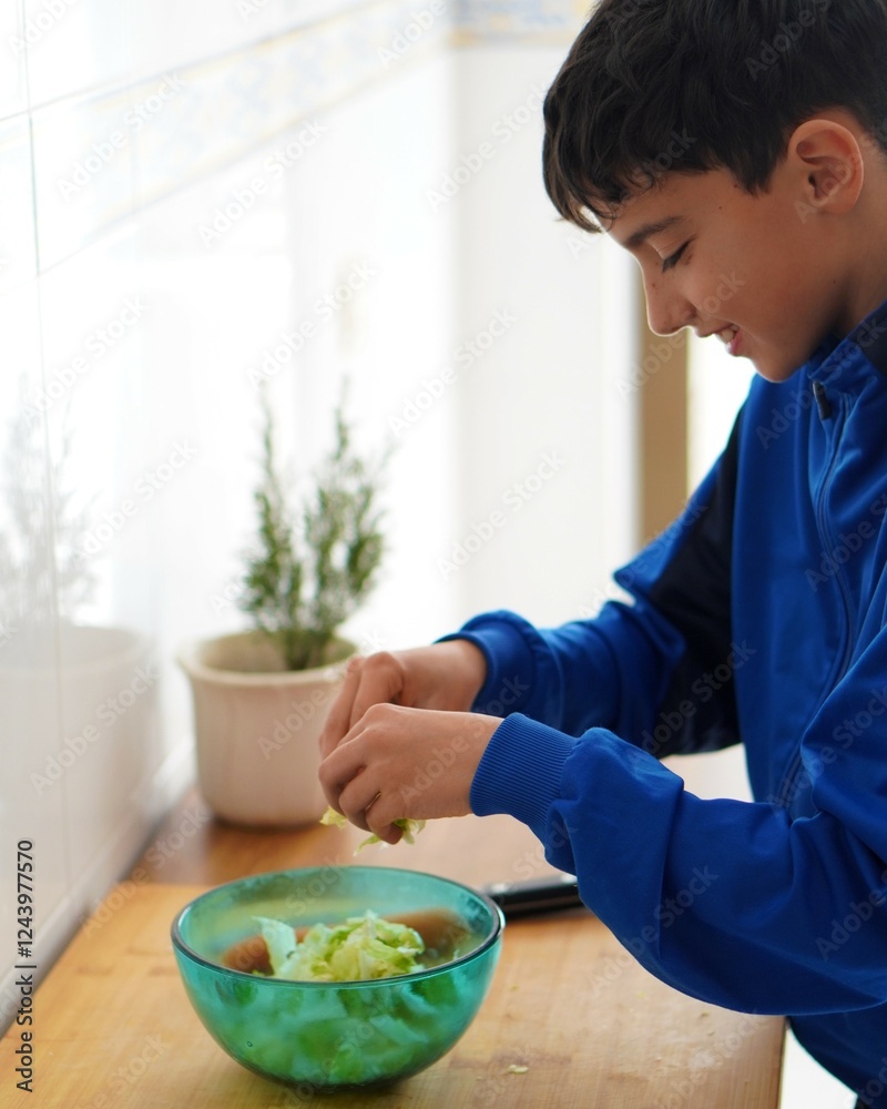 teenage boys and household chores. preteen boy helping around the house ...