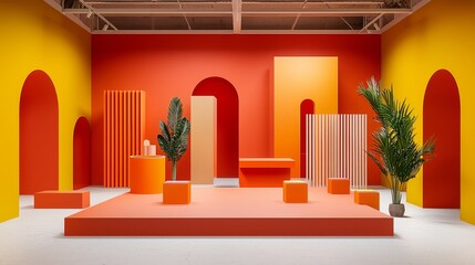 Poster - Artfully Composed Visuals of Plant Interactions in Bold Colorful Space