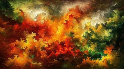 Poster - Vibrant Abstract Representation of Biochemical Reactions in Colors