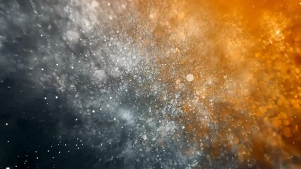 Poster - Dynamic explosion of colorful particles in abstract motion