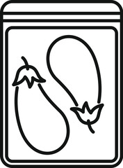 Poster - vacuum sealed package containing fresh eggplants, extending shelf life and maintaining quality