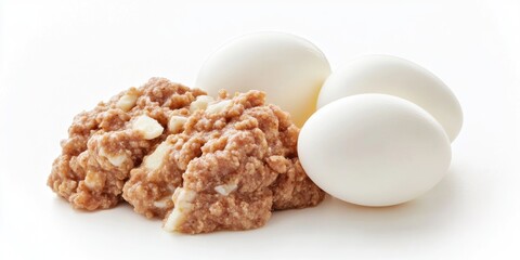 Aufkleber - A close-up shot of eggs sitting on a white surface, perfect for use in food or still life photography