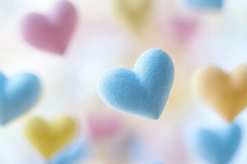 Aufkleber - A cluster of hearts suspended in the air, great for romantic or celebratory scenes