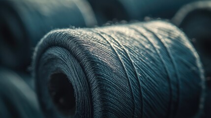 Aufkleber - A close-up shot of multiple threads stacked on top of each other, potentially for sewing or crafting