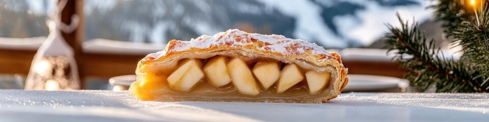 Poster - A close-up shot of a delicious pastry on a table