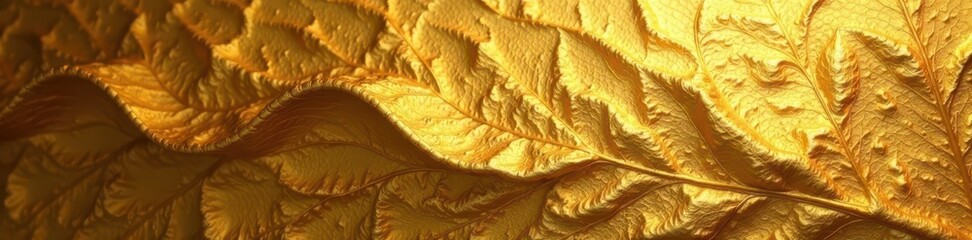 Wall Mural - Shimmering gold leaf texture, opulent backdrop, shine, gleam